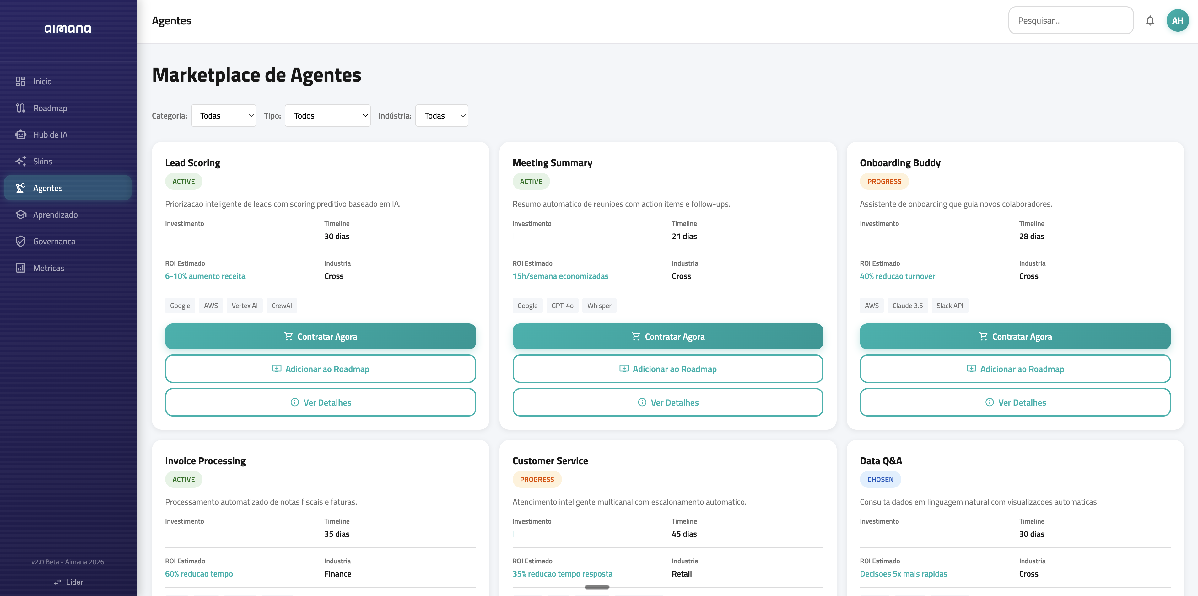 Marketplace de agentes